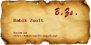 Babik Zsolt névjegykártya
