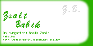 zsolt babik business card